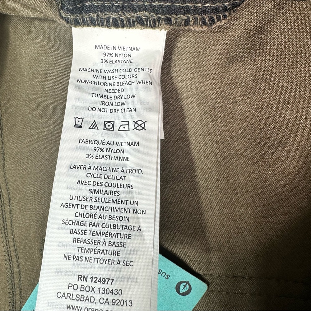 prAna Men's Green‎ Brion Pants Size 38x32 straight leg, standard fit MSRP$85 New - Picture 7 of 13